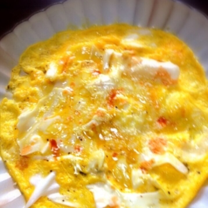 電子レンジでかんたん キャベツとチーズのオムレツ レシピ 作り方 By S Ra05 楽天レシピ